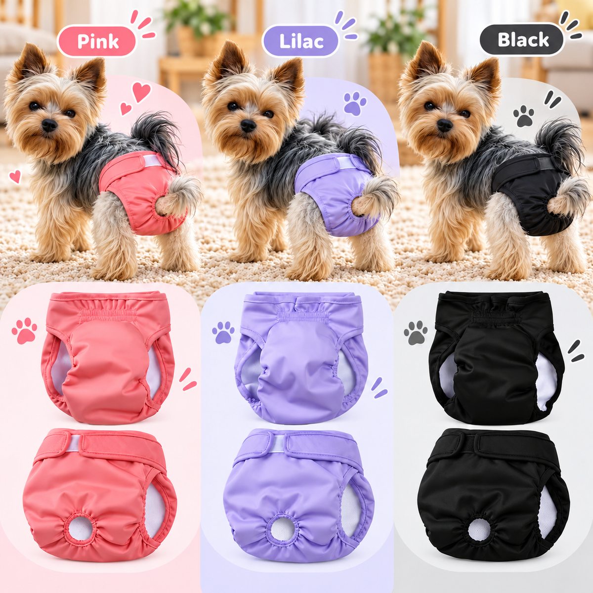 Leak-Proof Washable Diaper for Dogs