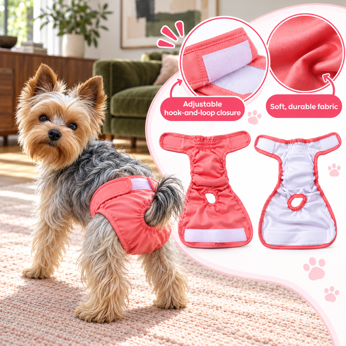 Leak-Proof Washable Diaper for Dogs